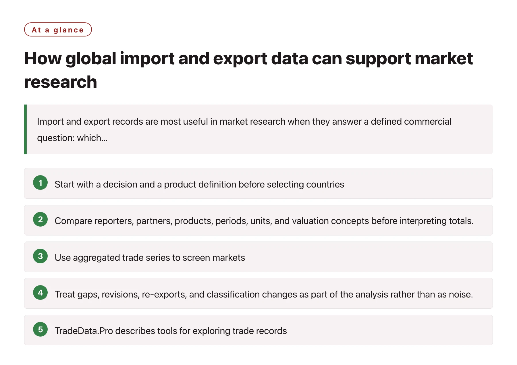 How global import and export data can support market research——全文要点速览